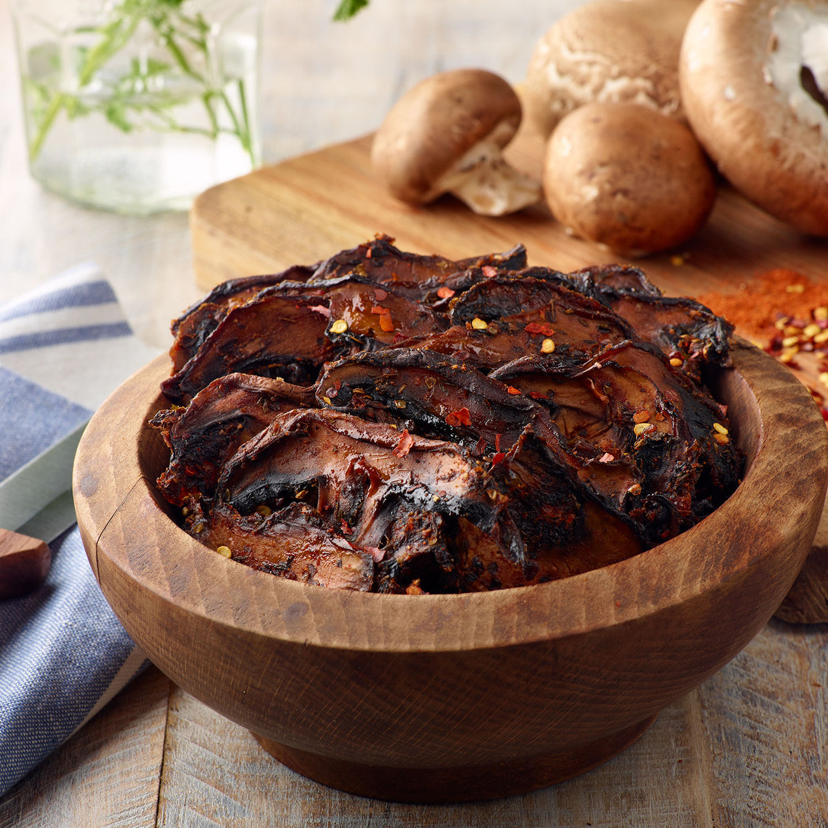 Hot & Spicy Portabella Jerky Foods