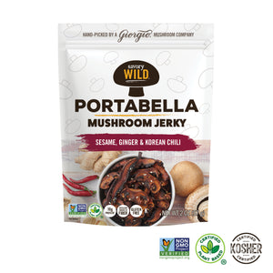 Savory Wild Vegan Portabella Jerky - Variety Flavor 4 Pack