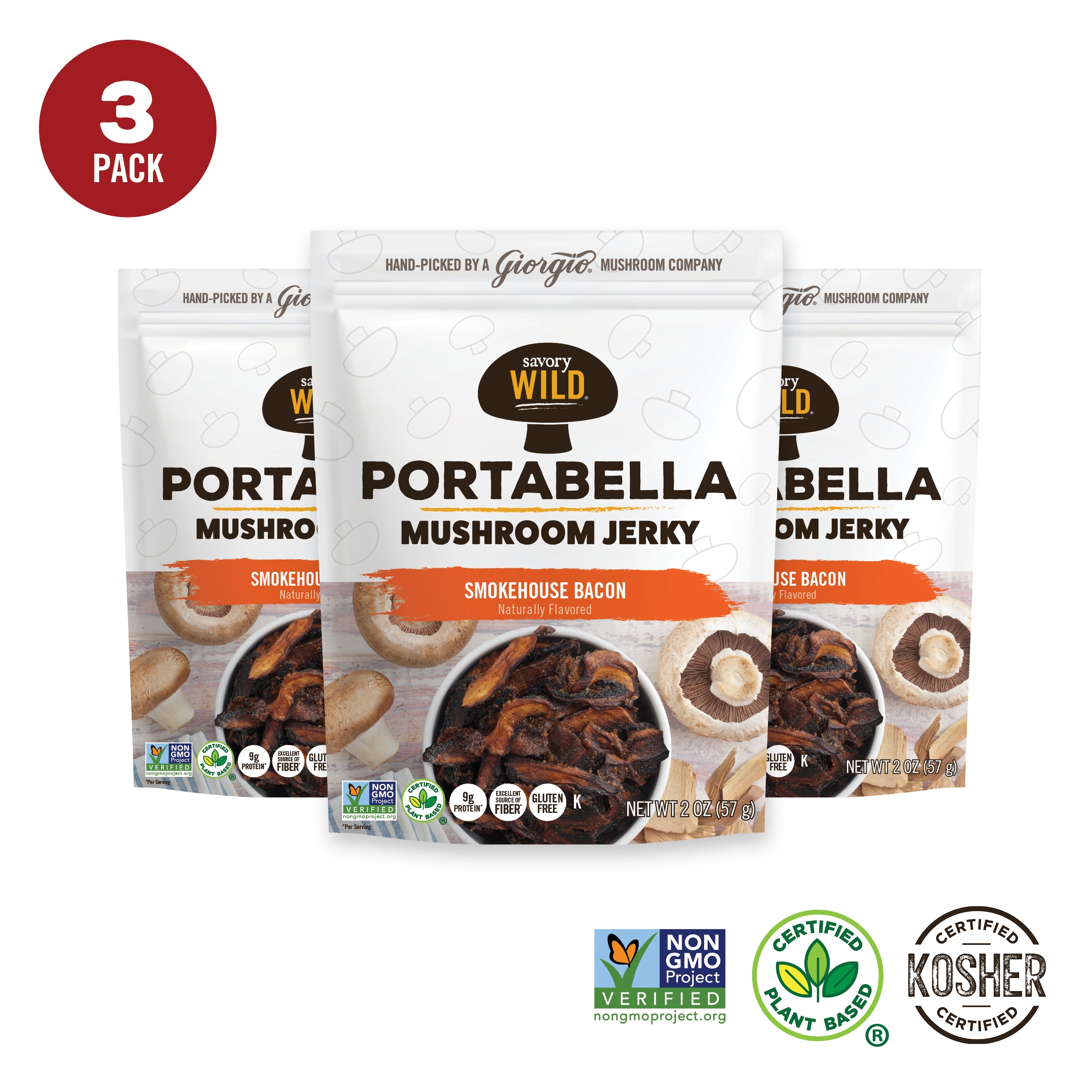 Big Bella Mushroom Jerky 12 order Pack